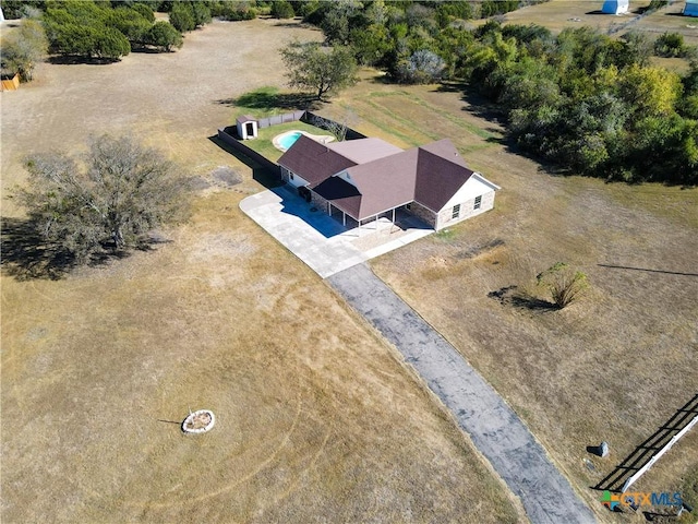 bird's eye view featuring a rural view