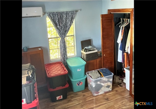 storage room with a wall unit AC