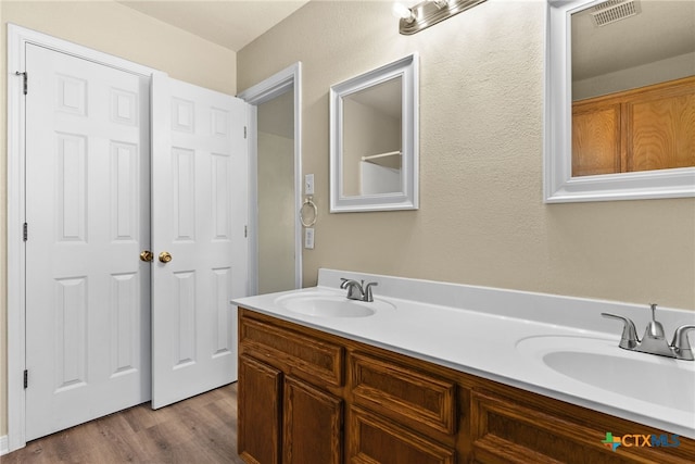 4612 Shawn Dr, Killeen, TX 76542 - bathroom featuring vanity and wood-type flooring
