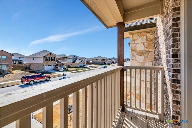 balcony with a residential view