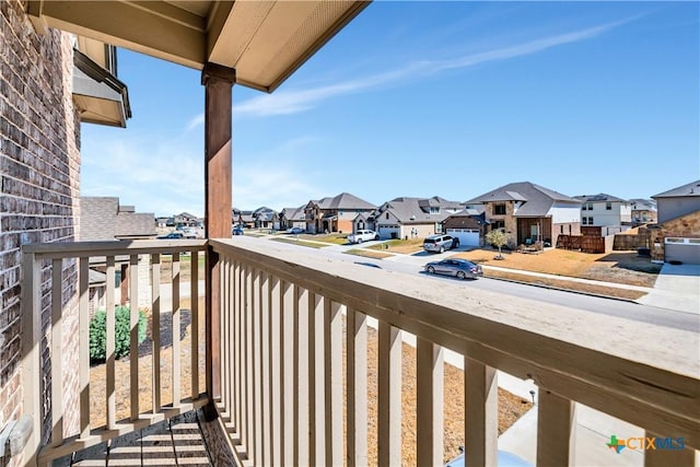 balcony with a residential view