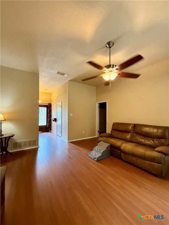 1828 Winchester Dr, Temple, TX 76502 - living room with wood finished floors and ceiling fan