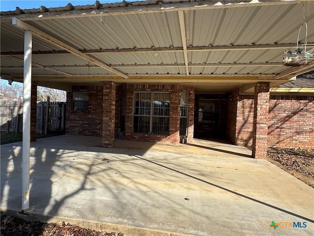 view of patio / terrace with fence