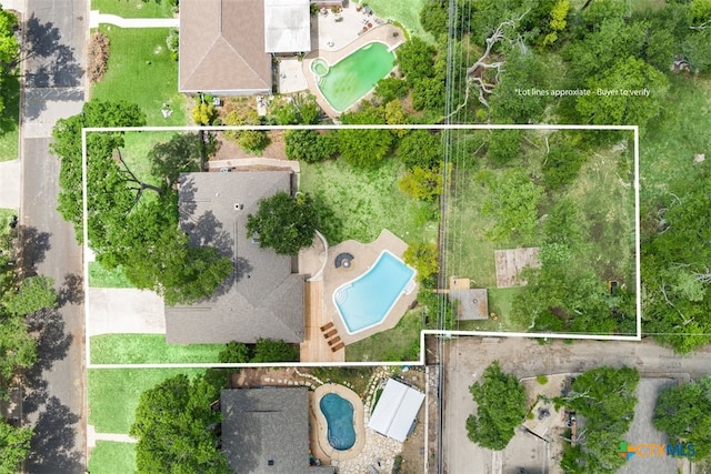 birds eye view of property
