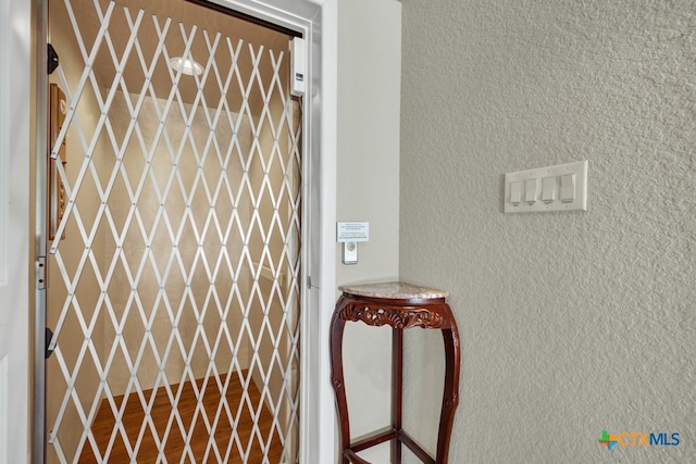 interior details featuring elevator