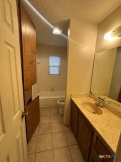 bathroom featuring toilet, tile patterned flooring, and vanity