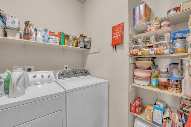 laundry area featuring independent washer and dryer