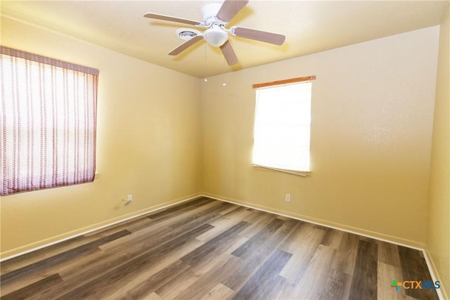 3003 Zephyr Rd, Killeen, TX 76543 - unfurnished room featuring wood finished floors and ceiling fan