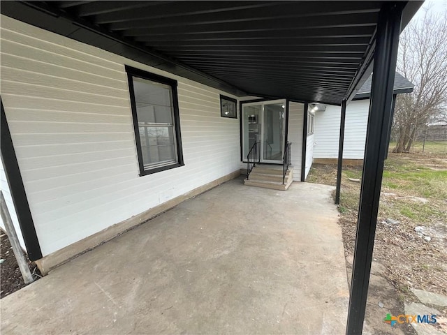 view of patio with entry steps