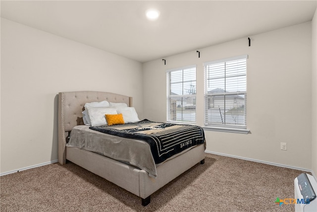 bedroom with carpet flooring