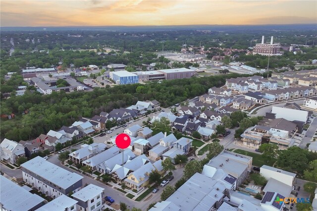 645 Center Grn, New Braunfels, TX 78130 - aerial view at dusk with a residential view