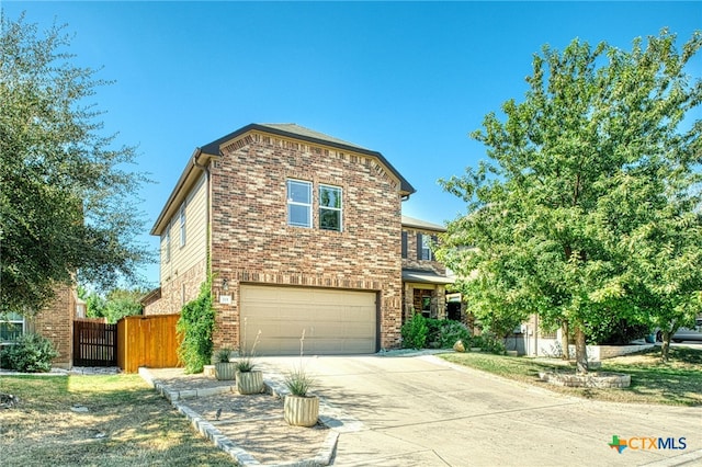 view of property featuring a garage