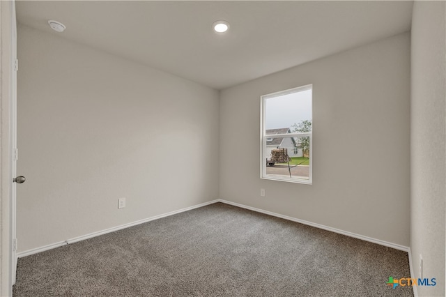 view of carpeted empty room