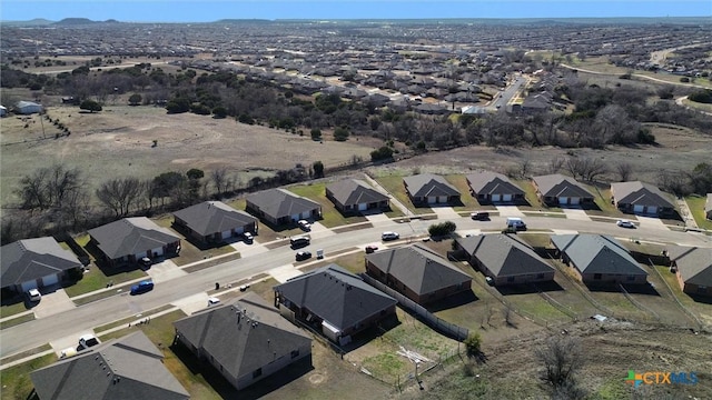 aerial view with a residential view