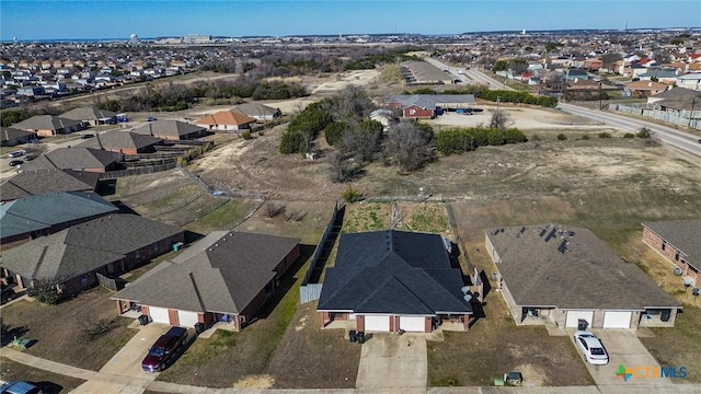 aerial view with a residential view