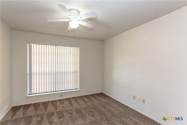 707 Bond St, Copperas Cove, TX 76522 - empty room featuring carpet floors, a ceiling fan, and a textured ceiling