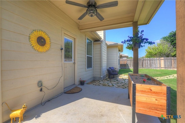6333 Iris Run, New Braunfels, TX 78132 - view of patio with ceiling fan