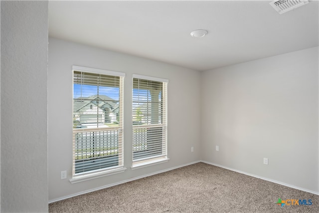 carpeted spare room with a healthy amount of sunlight