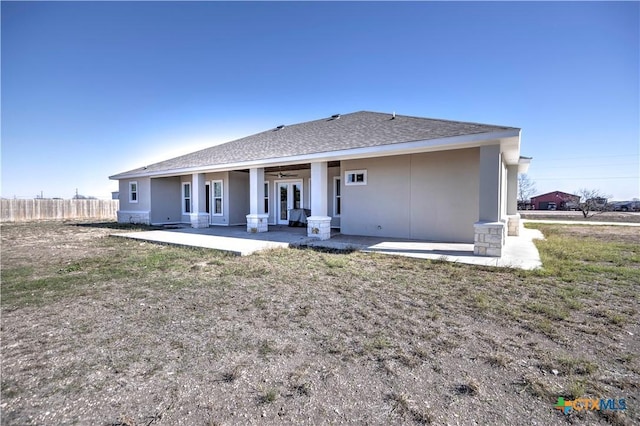 back of house featuring a patio area