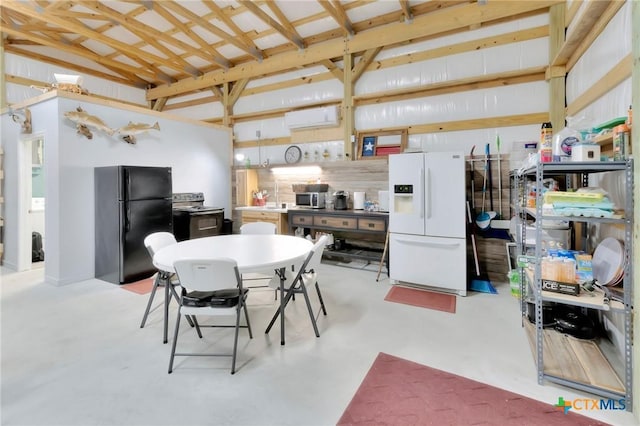 407 W Oakland Ave, Seadrift, TX 77983 - dining room with lofted ceiling