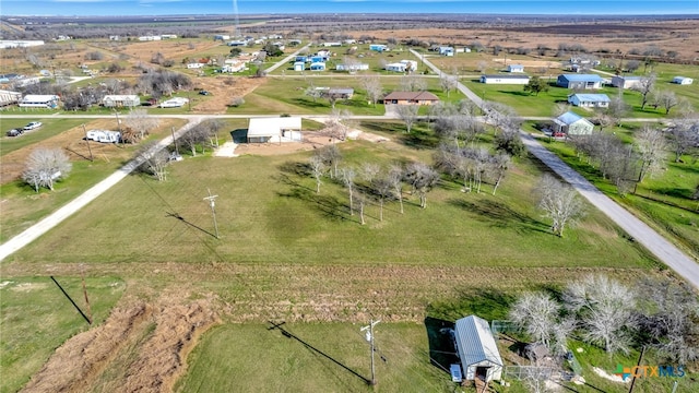 bird's eye view with a rural view