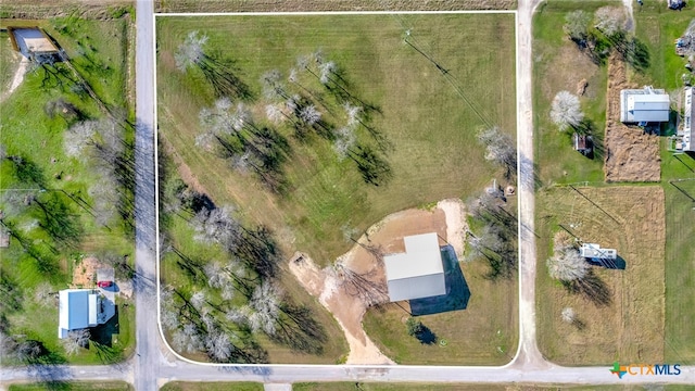 bird's eye view with a rural view