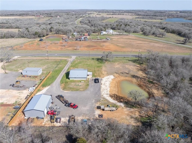 aerial view with a rural view