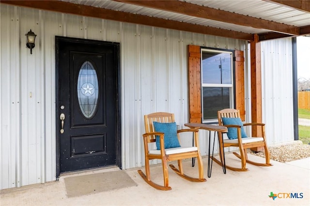 view of doorway to property