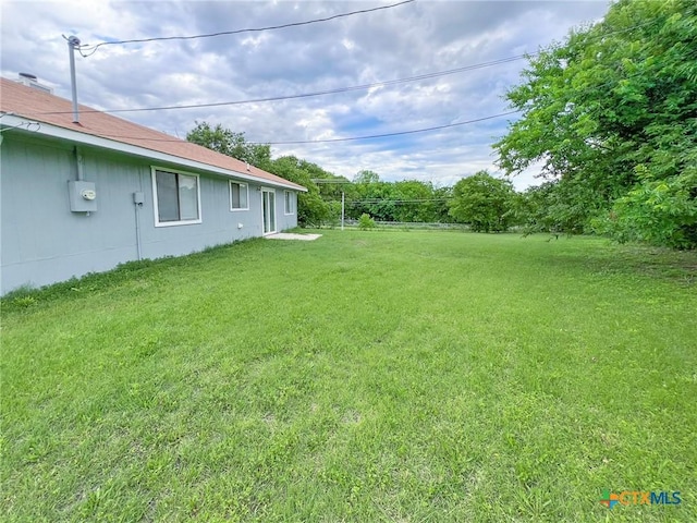 view of grassy yard