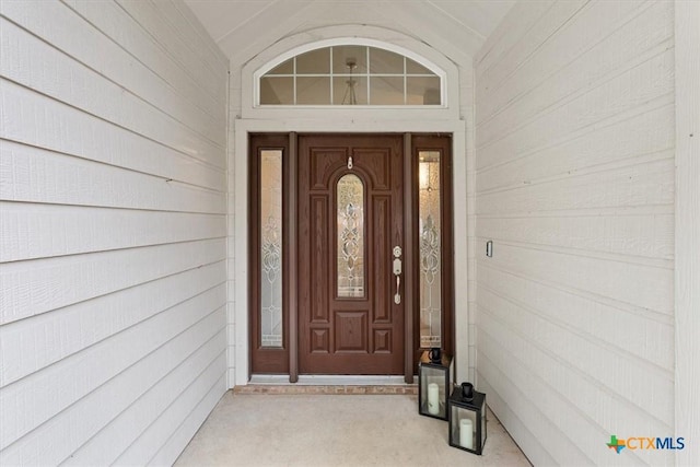 view of doorway to property