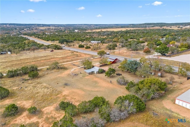 bird's eye view featuring a rural view