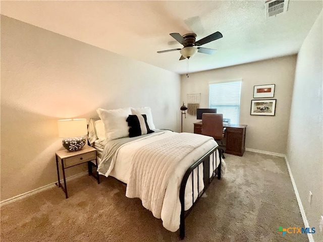 416 Coventry Dr, Temple, TX 76502 - bedroom with baseboards, carpet floors, and ceiling fan