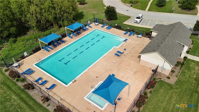 416 Coventry Dr, Temple, TX 76502 - aerial view of a pool area