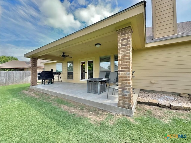 416 Coventry Dr, Temple, TX 76502 - view of patio / terrace featuring a ceiling fan
