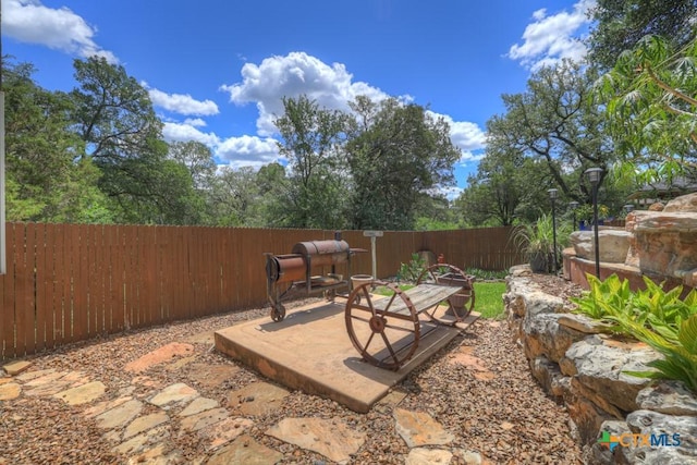 view of patio / terrace with a fenced backyard