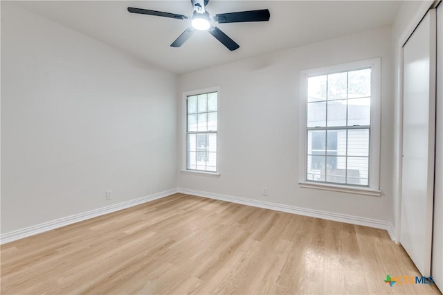 3524 Swan St, Fort Worth, TX 76117 - spare room featuring light wood finished floors and a ceiling fan
