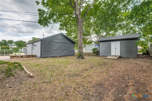 3524 Swan St, Fort Worth, TX 76117 - view of yard with a storage unit