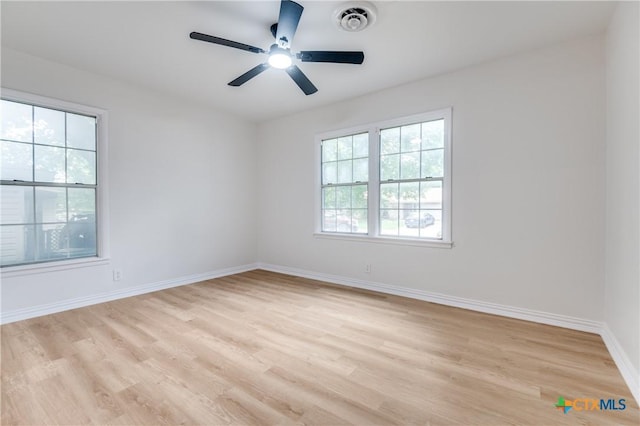 3524 Swan St, Fort Worth, TX 76117 - unfurnished room featuring light wood finished floors and ceiling fan