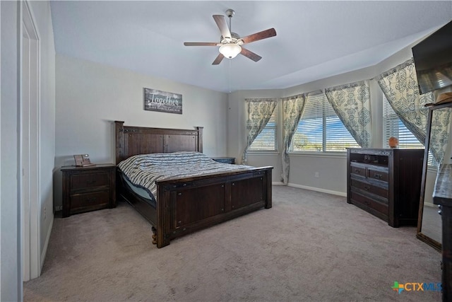 2023 Chilton Hall, San Antonio, TX 78253 - bedroom featuring a ceiling fan, baseboards, and carpet floors