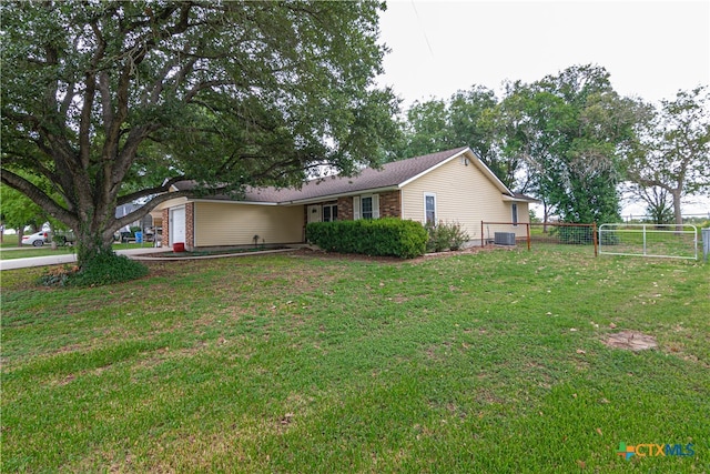 exterior space with a lawn