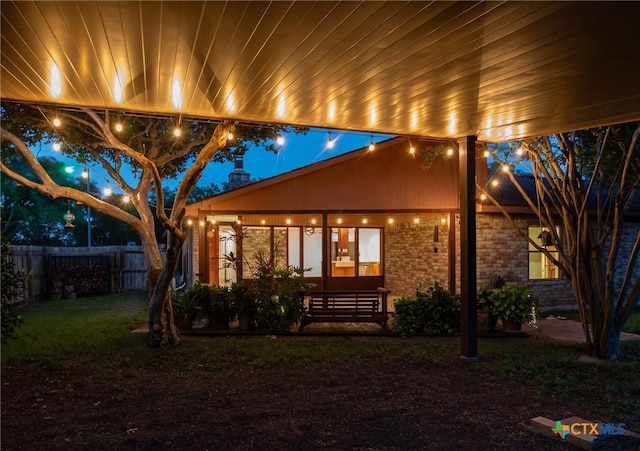 221 W Tanglewood Dr, New Braunfels, TX 78130 - view of front of property featuring brick siding