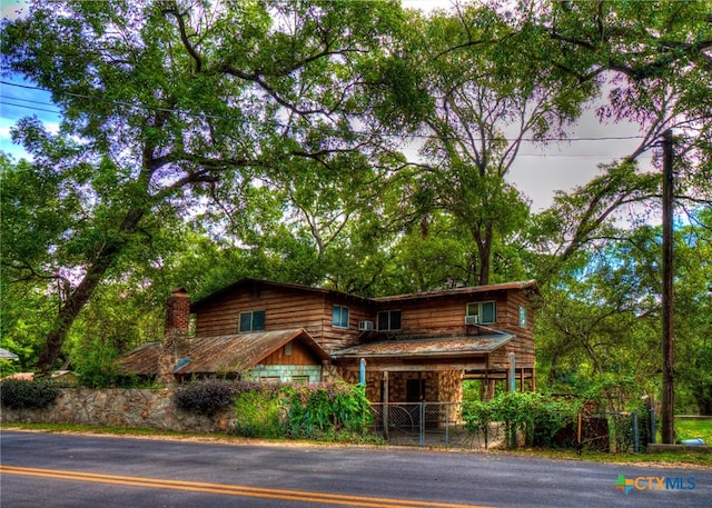 view of log-style house