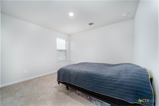 bedroom with carpet