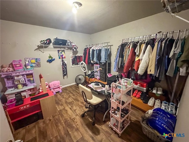 3514 Old Goliad Rd, Victoria, TX 77905 - walk in closet featuring wood finished floors