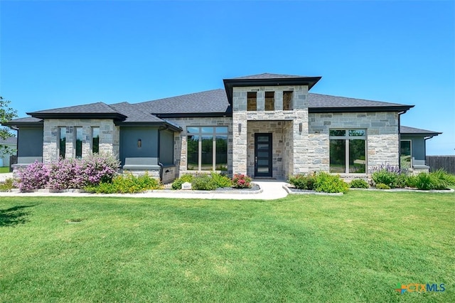 809 Reston Rd, Temple, TX 76502 - view of front of property featuring stone siding and a front lawn
