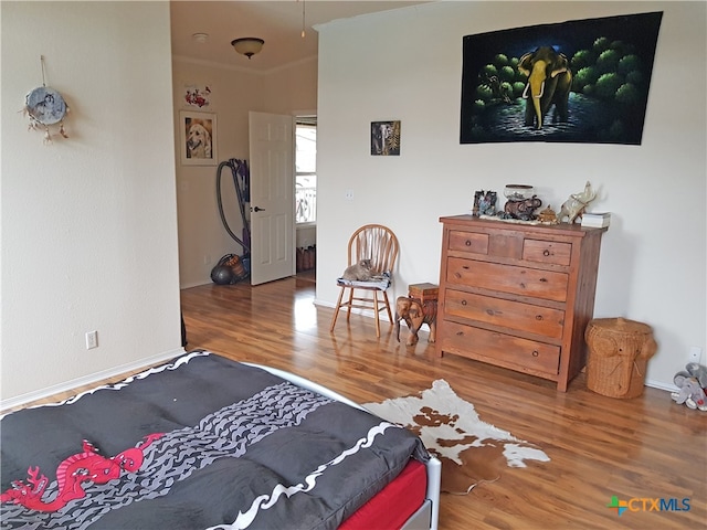 bedroom featuring hardwood / wood-style flooring