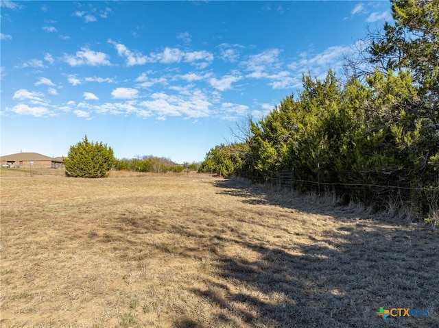 view of yard featuring a rural view