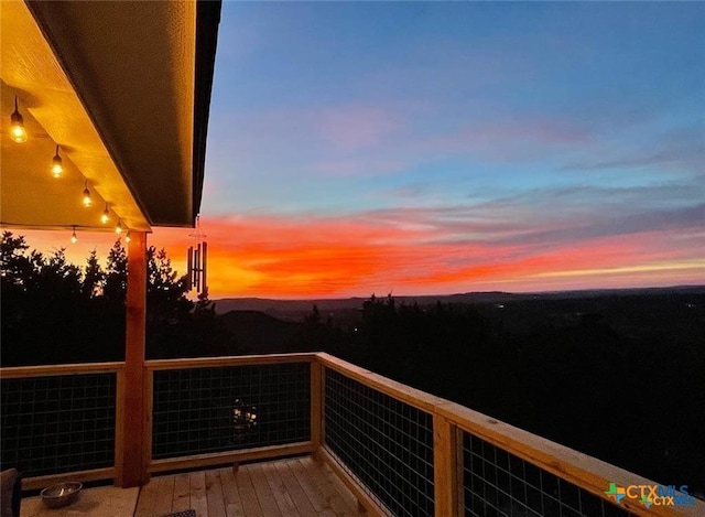 view of deck at dusk