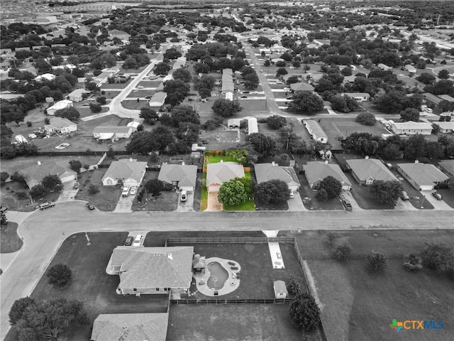 1907 Merlin Dr, Harker Heights, TX 76548 - aerial perspective of suburban area with property boundaries highlighted