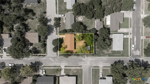 809 S 13th St, Copperas Cove, TX 76522 - aerial perspective of suburban area featuring property parcel outlined